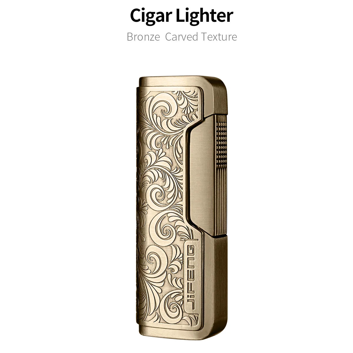 Luxury Engraved Cigar Lighter and Cutter Set - Windproof Torch Lighter | Stainless Steel Guillotine Cutter | Premium Gift Box