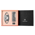 Luxury Engraved Cigar Lighter and Cutter Set - Windproof Torch Lighter | Stainless Steel Guillotine Cutter | Premium Gift Box