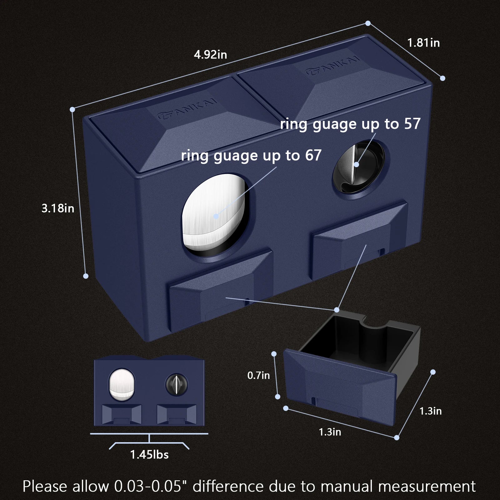 2-in-1 Desktop Cigar Cutter - Dual V-Cut & Straight Guillotine | Ergonomic Table Cutter with Storage Drawers | Stainless Steel Blades
