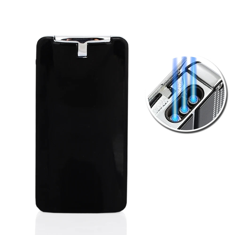 Triple Jet Torch Cigar Lighter with Punch Cutter - Refillable Windproof Butane Lighter | Premium Cigar Accessories