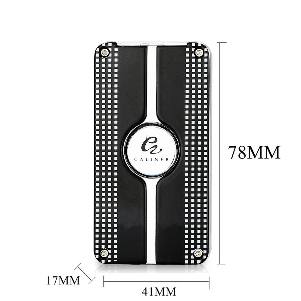 Triple Jet Torch Cigar Lighter with Punch Cutter - Refillable Windproof Butane Lighter | Premium Cigar Accessories