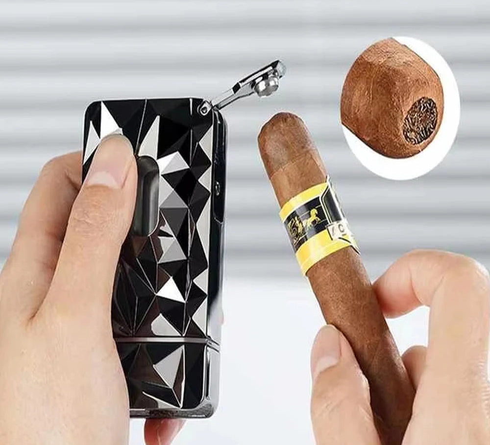 Ultimate 4-in-1 Multifunction Cigar Lighter with Cutter & Holder