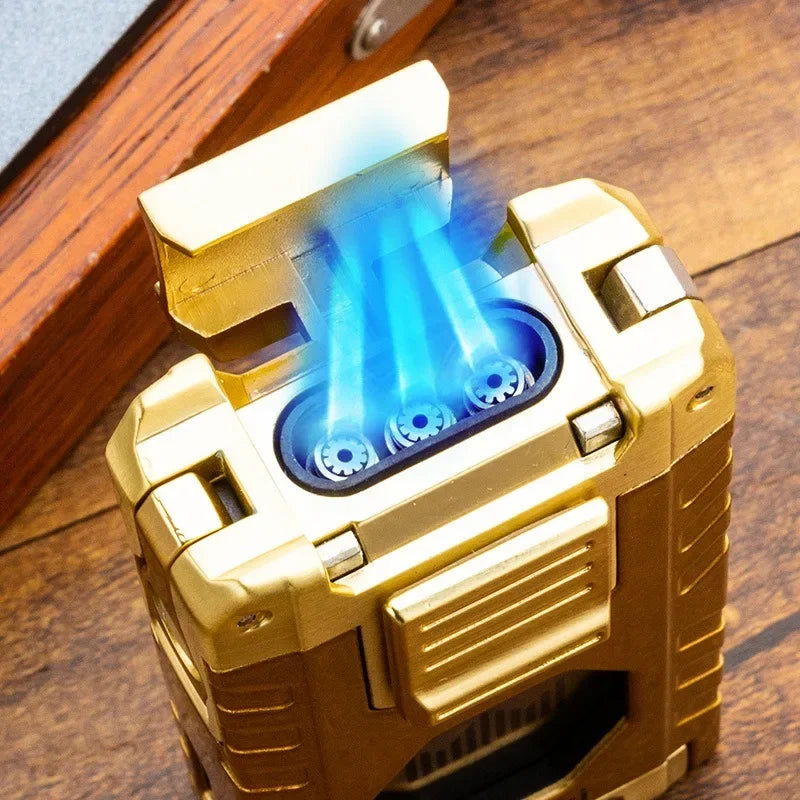 3-in-1 Torch Lighter with Cigar Punch & Holder - Refillable Butane Jet Flame Lighter | Premium Gift Box Set