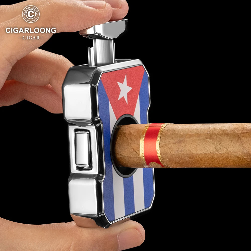 Portable Cigar Cutter - V-Cut Stainless Steel Travel Cutter - Sharp Blade for 23mm Cigars - Compact Pocket Tool