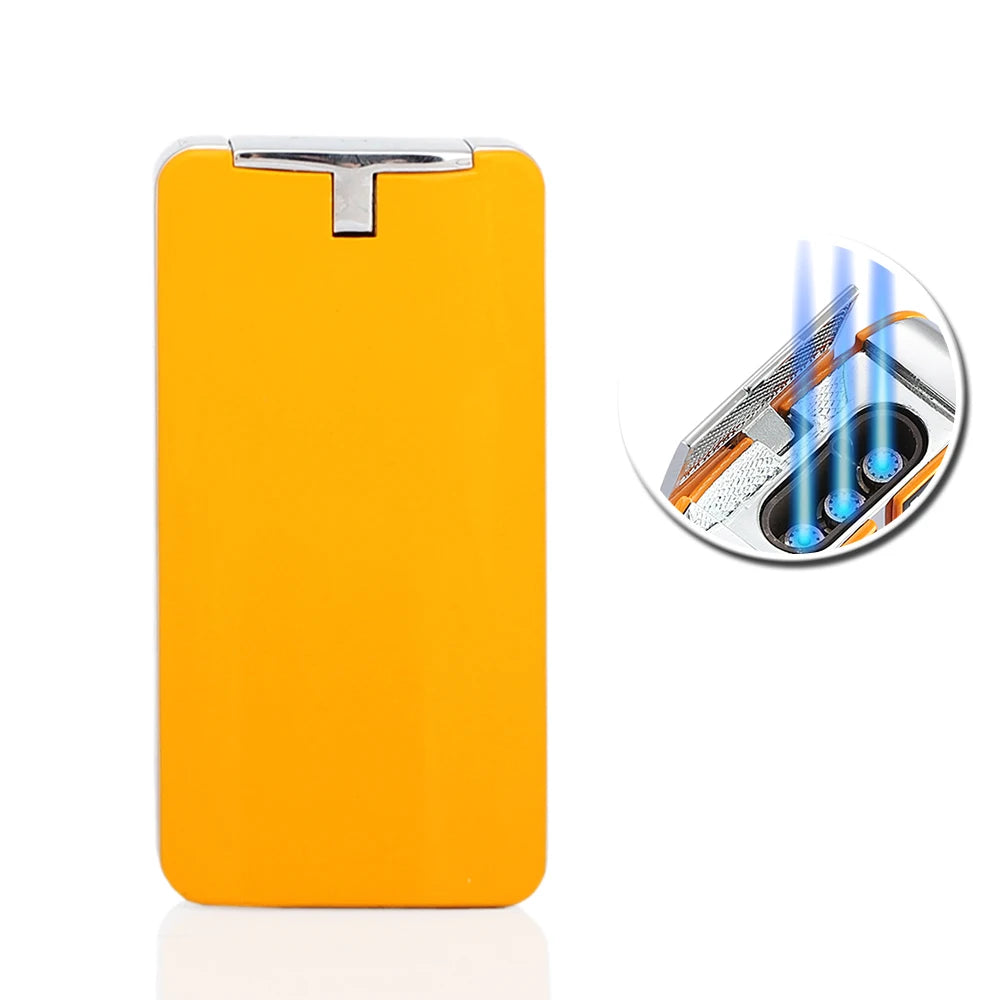 Triple Jet Torch Cigar Lighter with Punch Cutter - Refillable Windproof Butane Lighter | Premium Cigar Accessories