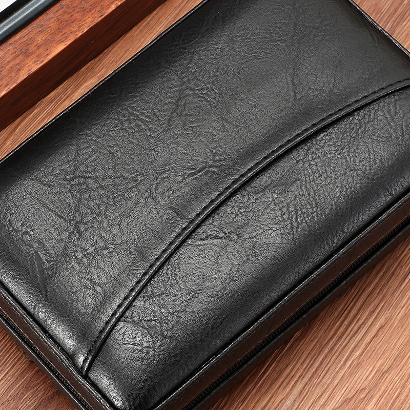 Leather Cigar Travel Case - 4 Cigar Humidor with Cedar Lining - Portable Storage with Cutter & Lighter Holder