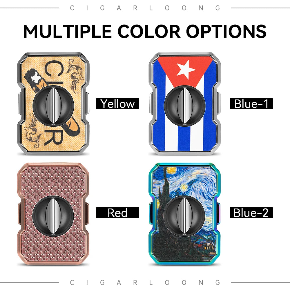 Portable Cigar Cutter - V-Cut Stainless Steel Travel Cutter - Sharp Blade for 23mm Cigars - Compact Pocket Tool