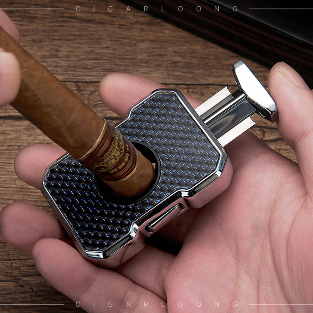 Portable Cigar Cutter - V-Cut Stainless Steel Travel Cutter - Sharp Blade for 23mm Cigars - Compact Pocket Tool