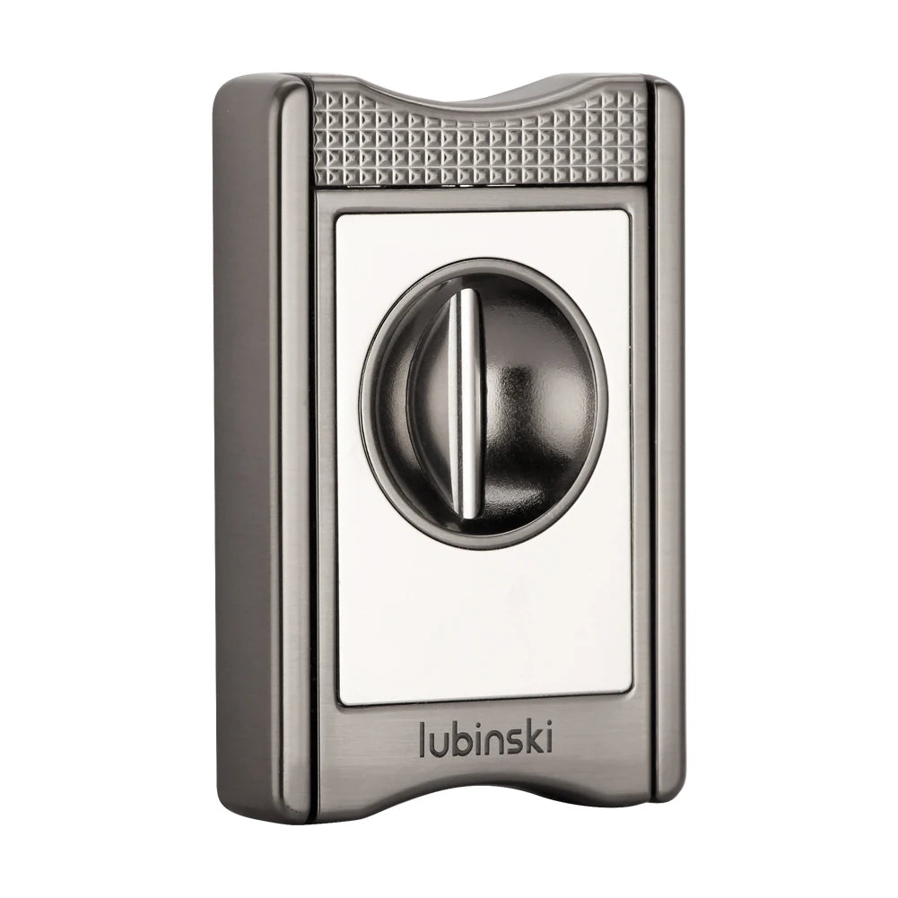 Silver cigar v cutter